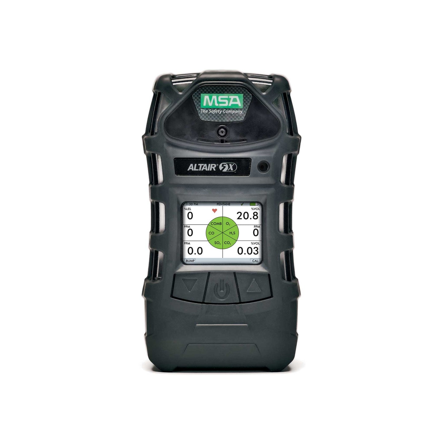 MSA Safety ALTAIR 5X Multigas Detector, LEL (Pen), O2, CO, H2S, Monochrome, 10119600